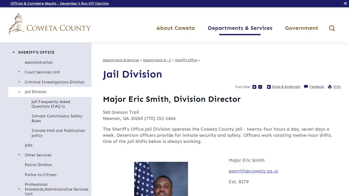 Jail Division | Coweta County, GA Website